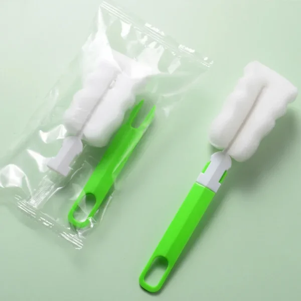 Sponge Handle Brush Foam Bottle Cup Glass Kitchen Car Baby Bottle Cleaning Baby Bottles, Water Bottles, Glass, Cups, Mugs - Image 3